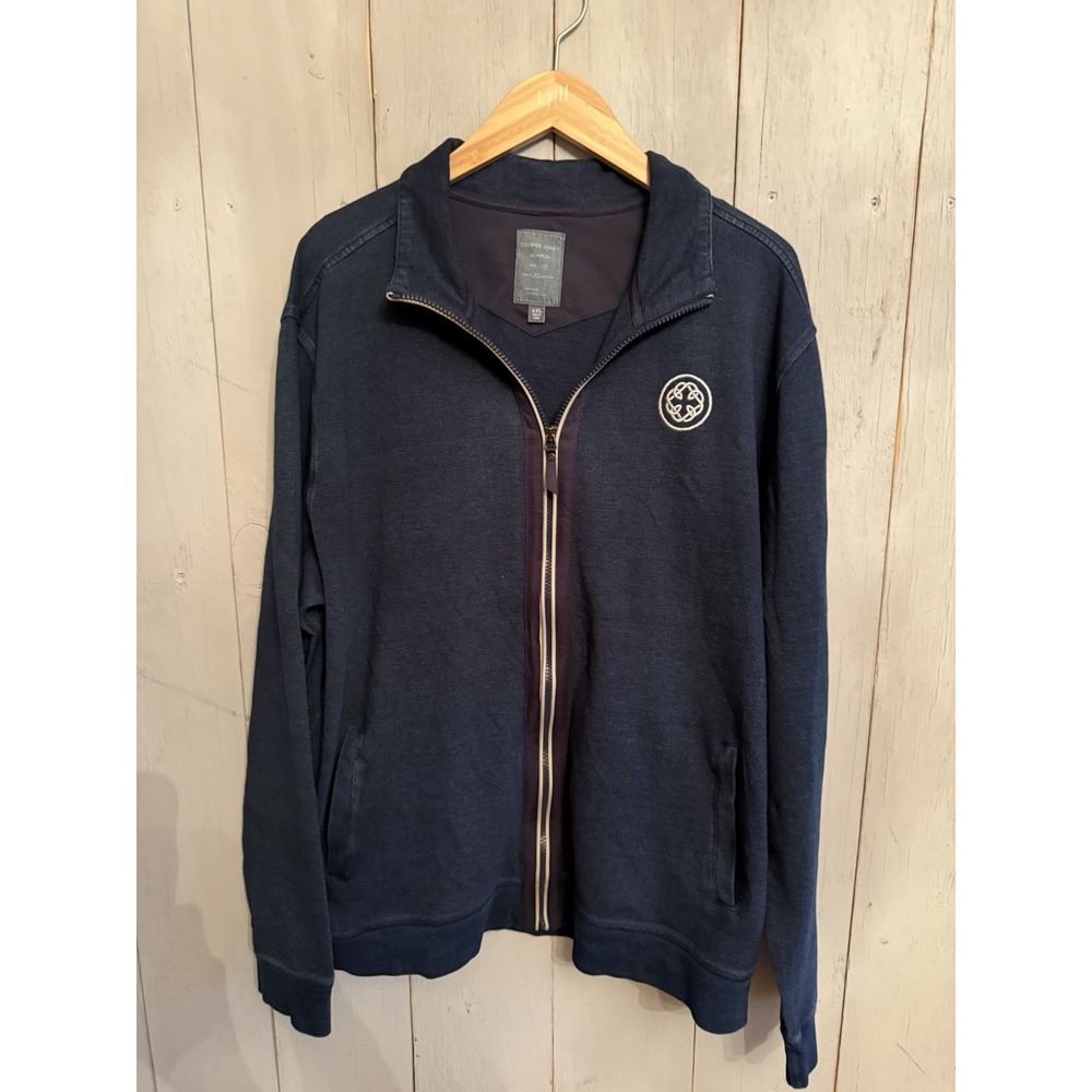 Cooper Jones Supply Men's Indigo Blue Full Zip-Up Knit Jacket‎ New Tags XXL 135$